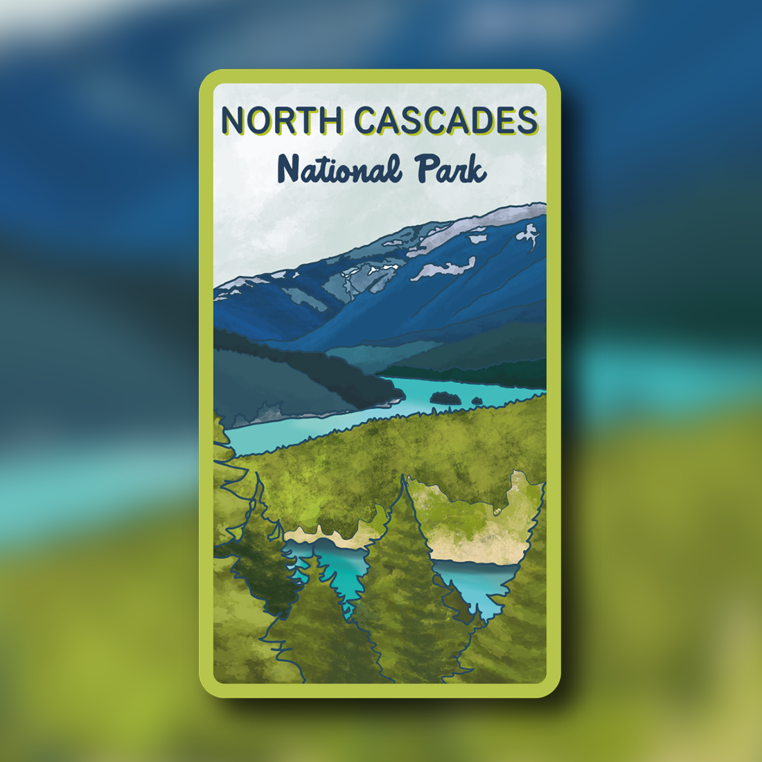 North Cascades National Park Vinyl Sticker