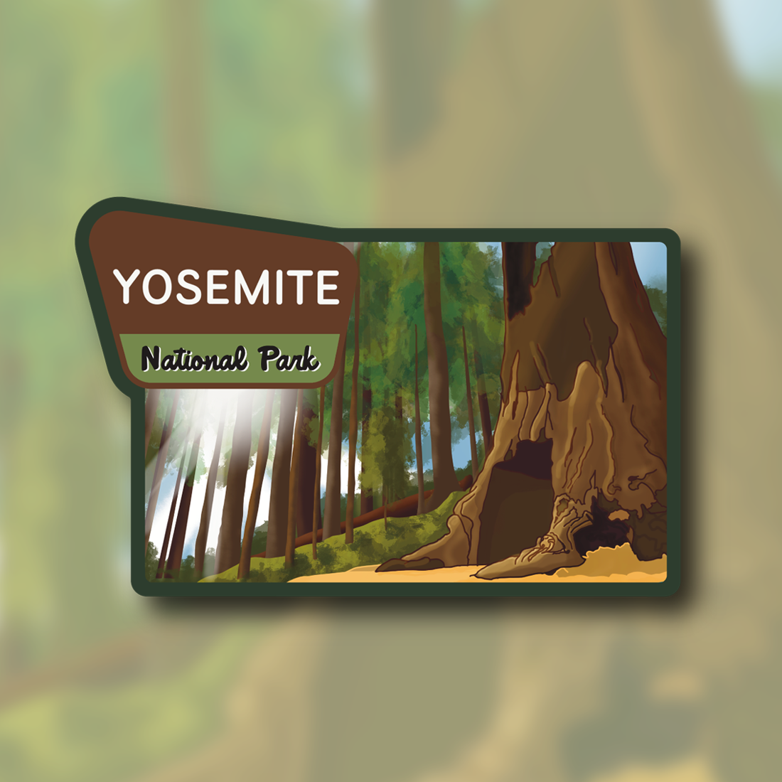 Yosemite National Park Vinyl Sticker
